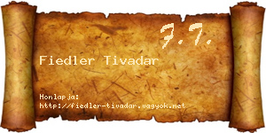 Fiedler Tivadar névjegykártya