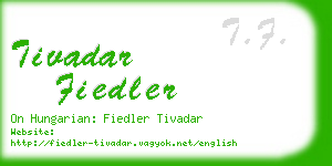 tivadar fiedler business card